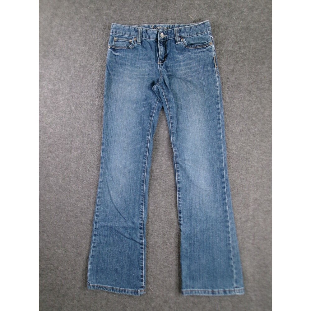 Old Navy Jean Youth 14 Blue Bootcut Regular Fit Causal Medium Wash Wiskered